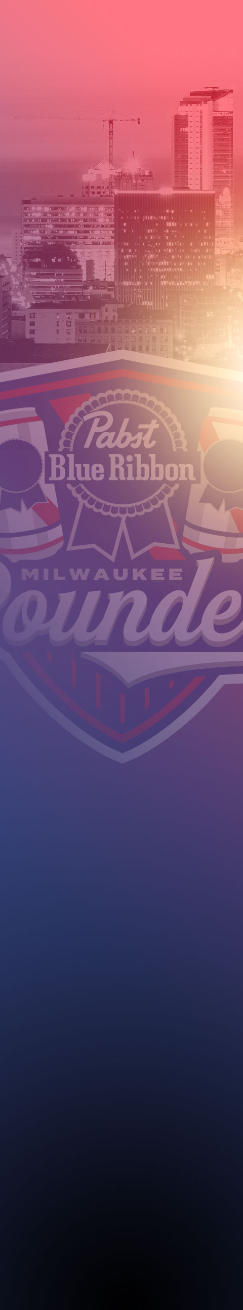 Pabst Blue Ribbon Milwaukee Pounders Banner Image