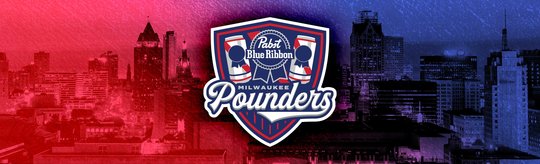 Pabst Blue Ribbon Milwaukee Pounders Banner Image