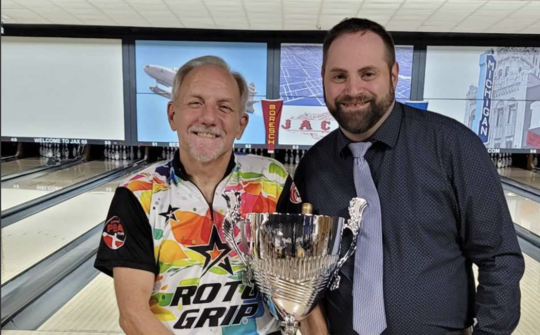 Ron Mohr and GM Josh Soloman at 2022 PBA60 Dick Weber Classic