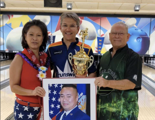 Elaine Webb, Amletto Monacelli and Wayne Webb at the PBA60 Tristan’s T.A.P.S. Memorial