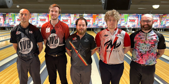 Matt Ogle, Packy Hanrahan, Anthony Simonsen, Santtu Tahvanainen and Sam Cooley advance to finals at PBA Shark Championship