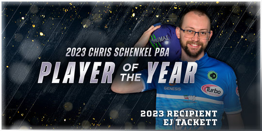 EJ Tackett Wins the 2023 Chris Schenkel PBA Player of the Year Award
