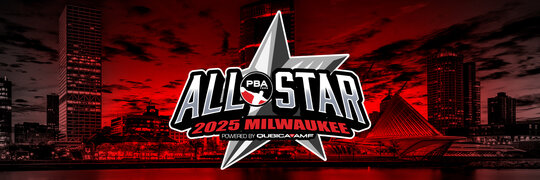 2025 PBA All Star Weekend logo in front of red background