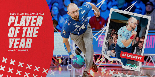 EJ Tackett Wins 2026 Chris Schenkel PBA Player of the Year Award for Fourth Consecutive Season